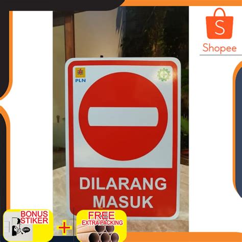 Jual RAMBU DILARANG MASUK Plat Aluminium 35 X 50 Cm Keren Shopee