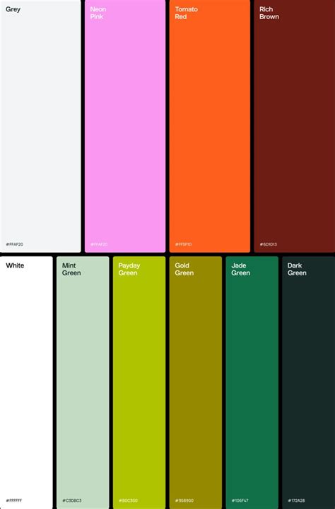 Color Palette | Bold color palette, Brand color palette, Green colour ...