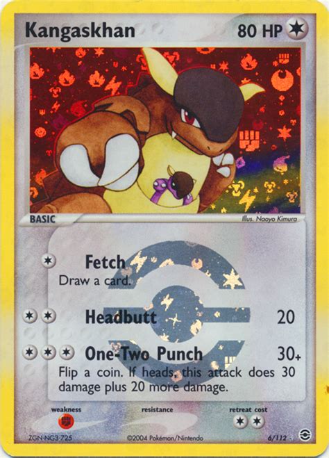 Pokémon EX FireRed LeafGreen Card 006 Kangaskhan Parallel Reverse