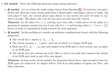 Solved Marks Prove The Following Theorems Using Strong Chegg