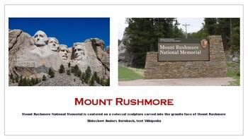 Mount Rushmore by Slideshow Store | TPT