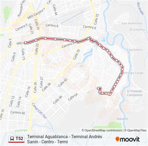 Ruta T52 Horarios Paradas Y Mapas San Pascual B2Terminal