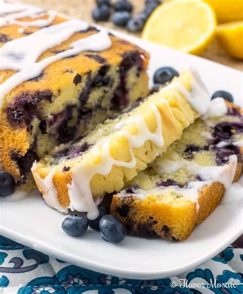 Glazed Lemon Blueberry Pound Cake Flavor Mosaic