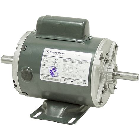 1 2 HP 1725 RPM 115 230 Volt AC Dual Shaft Motor ODP AC Motors Base