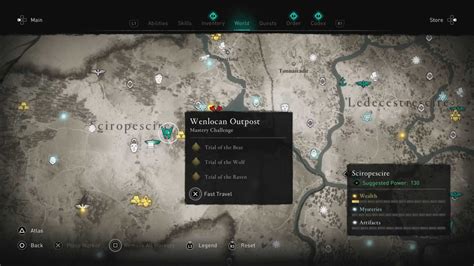 Assassins Creed Valhalla Mastery Challenge Map And List Hold To Reset