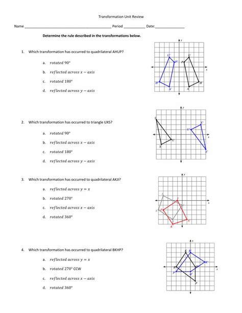 Pdf Determine The Rule Described In The Transformations Below A