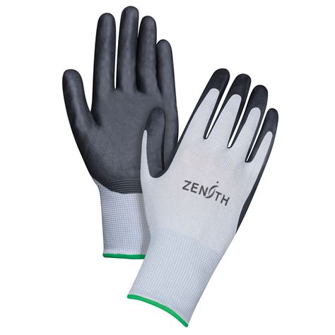 Zenith Safety Products Lightweight Breathable Coated Gloves 8medium Foam Nitrile Coating 13