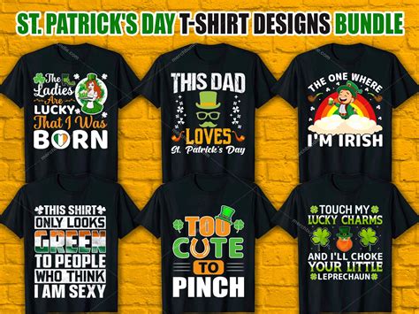 St Patricks Day T Shirt Design Bundle Shirt Design Bundle