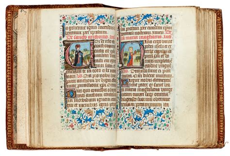 Book Of Hours Use Of Rome Illuminated Manuscript On Vellum Southern