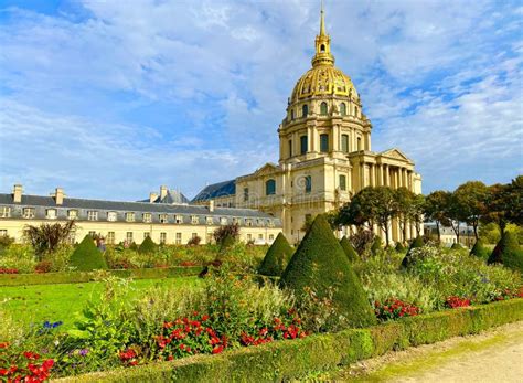 Topiary Garden In The Yard Of Les Invalides In Paris Stock Image