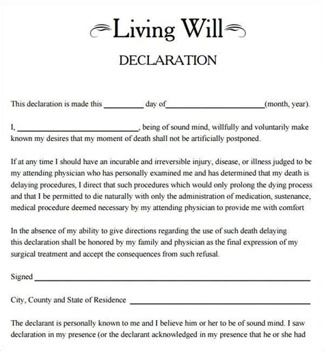 Free Printable Forms For Living Wills Printable Form 2024