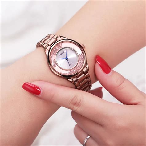 Rebirth 2017 Hot Sale Women Watches Luxury Lady Watch Woman Gold