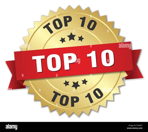 Top D Gold Badge With Red Ribbon Stock Vector Image Art Alamy