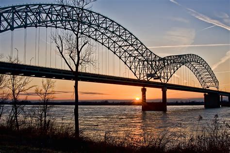 "Memphis Bridge at Sunset" by Harlan Stillions | Redbubble