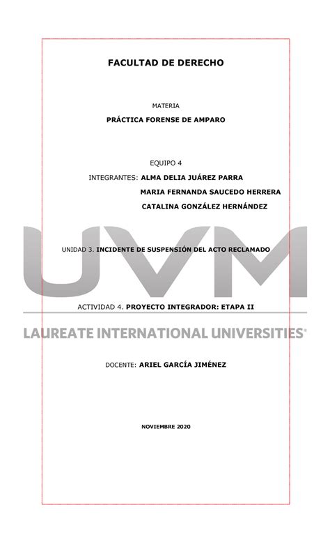 Proyecto Integrador Facultad De Derecho Materia Pr Ctica Forense De