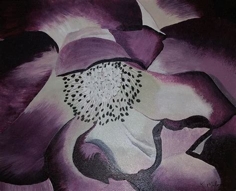 Burgundy Flower Painting By Kathlene Melvin Fine Art America