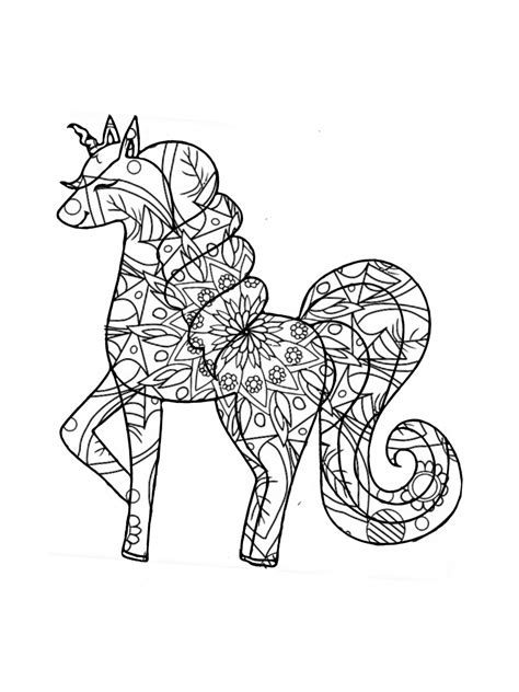 Mandala Unicorn Coloring Page Itsostylish Coloring Home