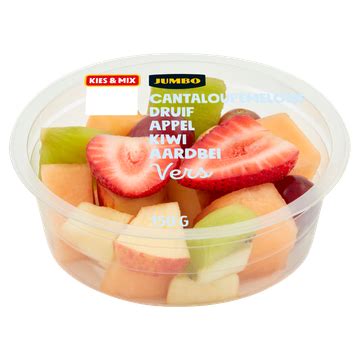 Jumbo Fruitstukjes Cantaloupemeloen Druif Appel Kiwi Aardbei 150g