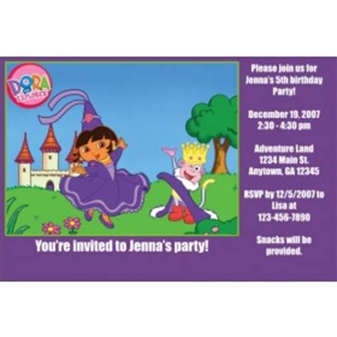 Dora the Explorer Invitations 2 Personalized Party Invites