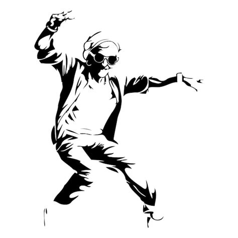 Premium Vector Hip Hop Young Man Dancing Hiphop Vector Illustration