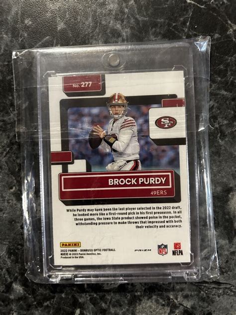 Donruss Optic Brock Purdy Rated Rookie Fanatics Red Hyper Prizm Rc