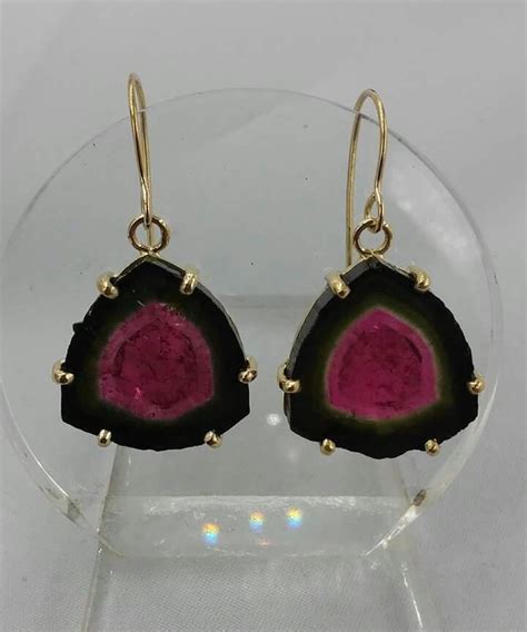 Watermelon Tourmaline Earings I Made Earrings Jewelry Watermelon