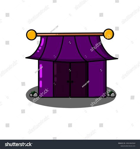 Cartoon Style Ninja House Animation Backgrounds Stock Illustration