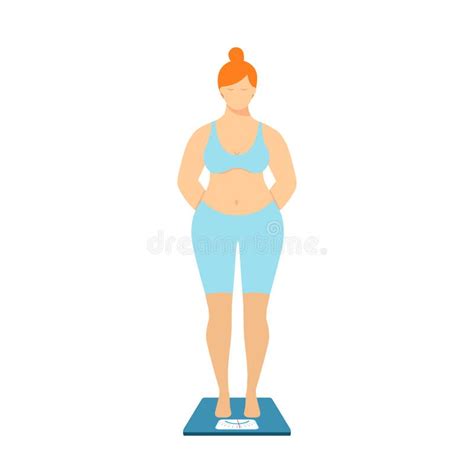 Fat Woman Standing Scales Stock Illustrations 245 Fat Woman Standing