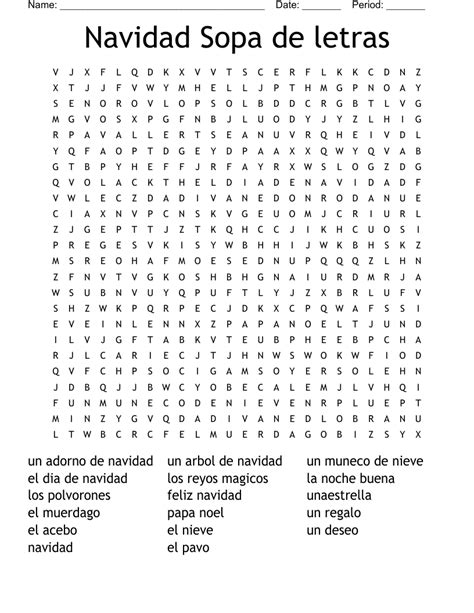 Sopa De Letras Ingles Word Search WordMint