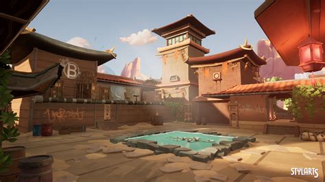 Stylized Fps Asian Temple Stylized Temple Stylised Modular In