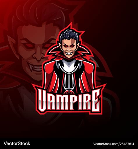 Vampire esport mascot logo design Royalty Free Vector Image