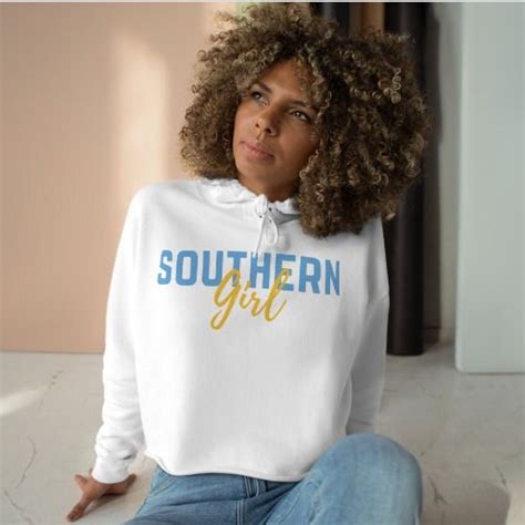 Southern Girl Crop Top Hoodie Southern University Jaguars Shirt Womens Su Jags Sweatshirt