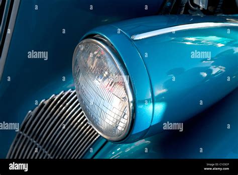 Headlight From A Classic Car Stock Photo Alamy