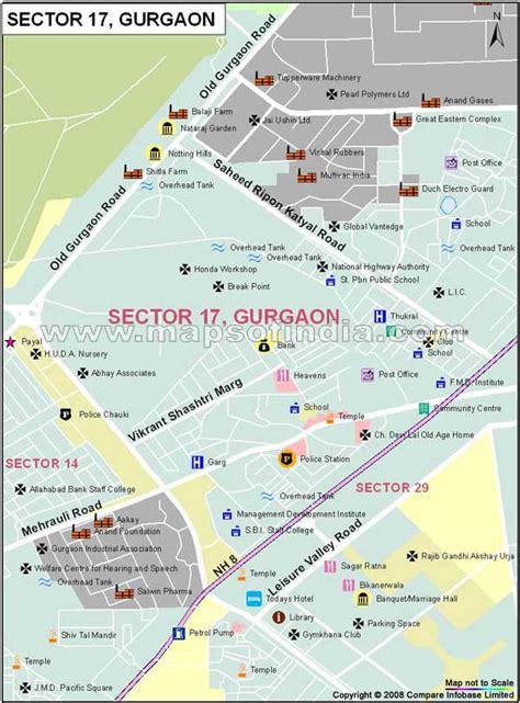 Sector 17 Gurgaon Map