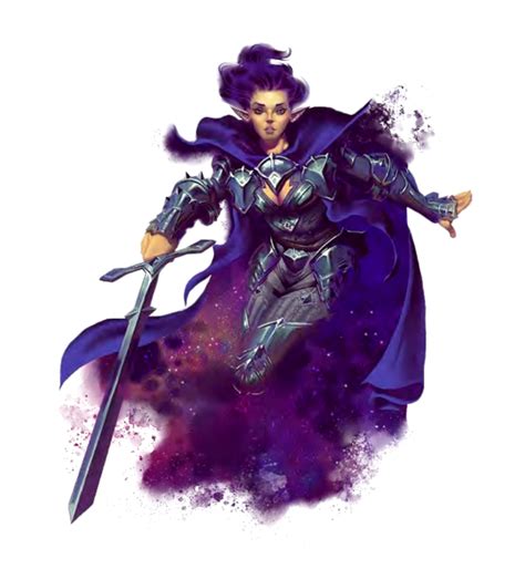 Female Elf Magus Star Void Pathfinder PFRPG DND D D 3 5 5E 5th Ed D20