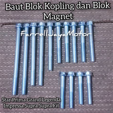 Baut Blok Kopling Dan Blok Magnet Honda Astrea Star Prima Grand