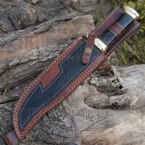 Bowie Knife Handmade D2 Bowie Knife Steel Hunting Fix Blade Bull H White Hills Knives