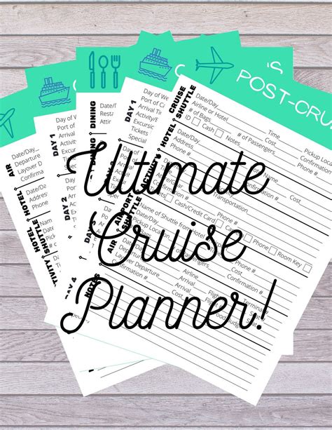 Cruise Planning Kit Printable Cruise Planner Etsy