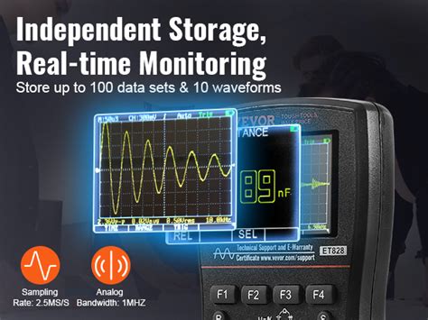 Vevor In Handheld Oszilloskop Digital Multimeter Kanal Mhz