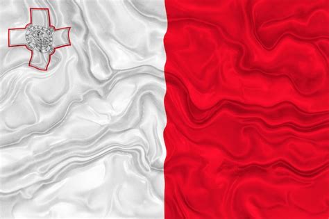 Fondo De La Bandera Nacional De Malta Con La Bandera De Malta Foto