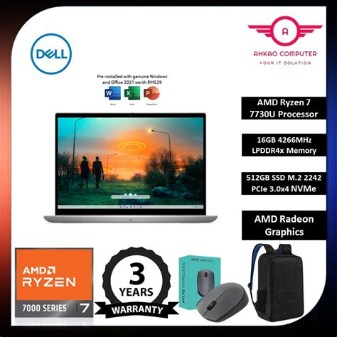 Dell Inspiron 14 5435 R7165SG-W11 14'' FHD Laptop Silver ( Ryzen 7 ...