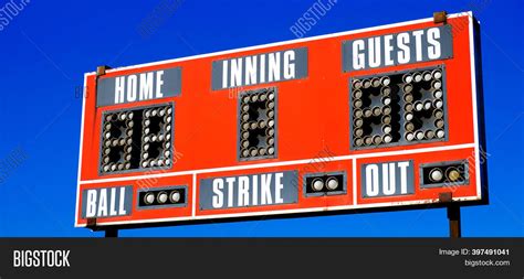 Baseball Scoreboard Image And Photo Free Trial Bigstock