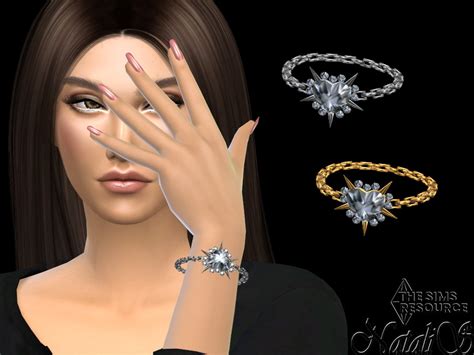 The Sims Resource Spiked Crystal Heart Bracelet