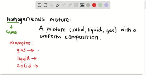 SOLVED:A solution is a homogeneous mixture. Can you give an example of a gaseous homogeneous ...