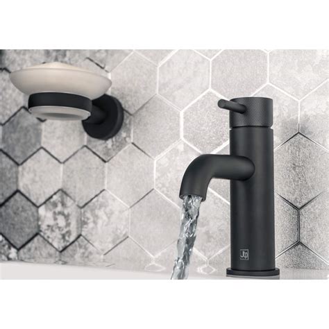 JTP Vos Matt Black Single Lever Basin Mixer With Designer Handle