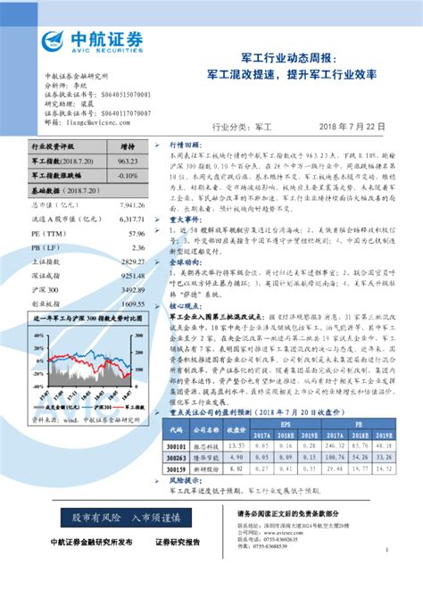 军工行业动态周报：军工混改提速，提升军工行业效率