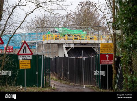 Harefield Uk Th January Hs Construction Work Is Continuing