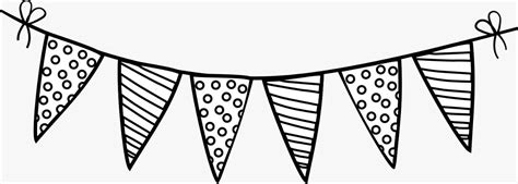 Black And White Bunting Clipart