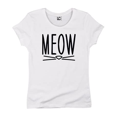 Meow Cute Cat Face Whiskers Hipster Cat Lady Kitten Costume Tee