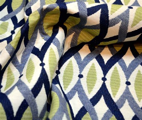 Stout Fabric Bermuda Navy Blue Green Contemporary Upholstery Stout